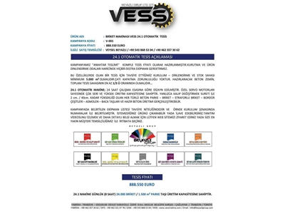 Briket Makinası Vess 24.1 Otomatik Tesis - 1