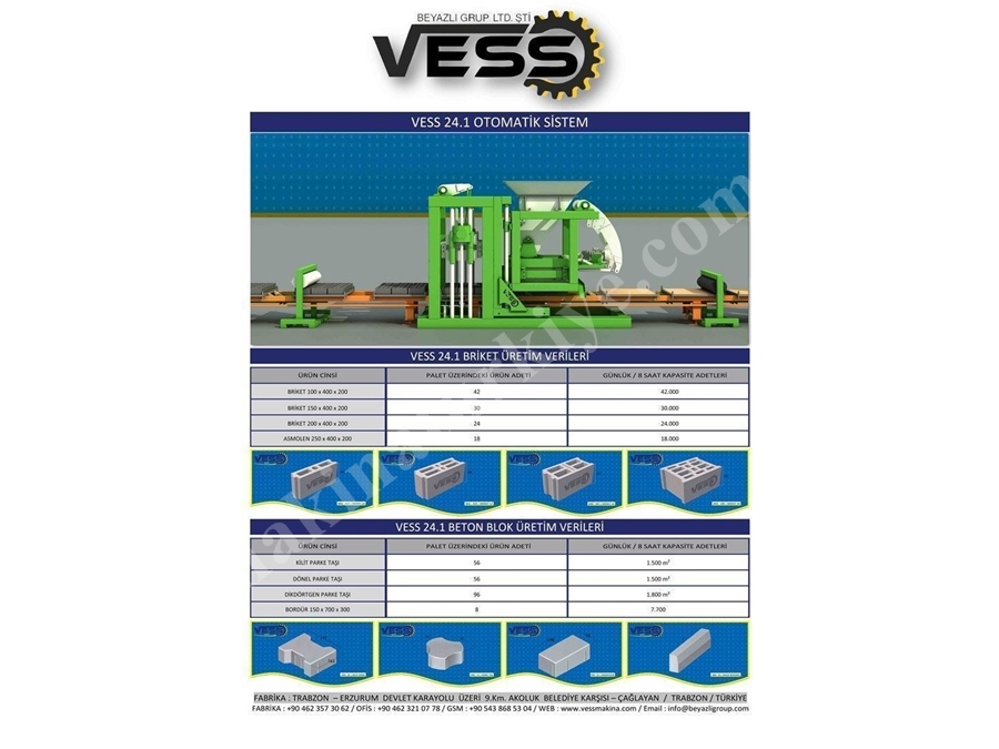Briket Makinası Vess 24.1 Otomatik Tesis