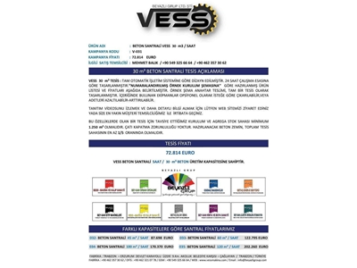 30 M³ / Saat Beton Santrali Vess V-031 - 1
