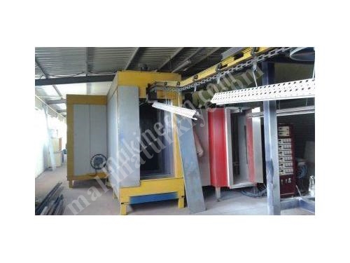 Electric Static Powder Coating Booth with Conveyor - HMK KBF