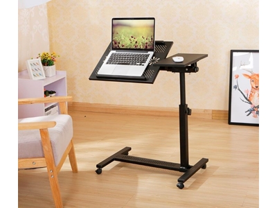 QQ 8A Yükseklik-Eğim Ayarlı Metalyüzey-Çift Soğutuculu Tekerli Laptop Sehpası  - 2