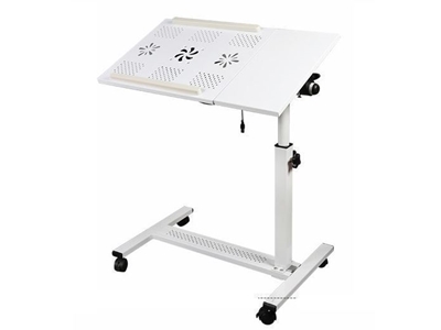 QQ 8A Tilt and Height Adjustable Laptop Stand with Wheels and Mouse Compartment - 2