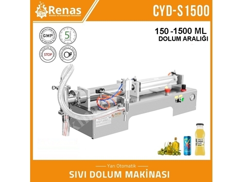 200-1500 Ml Semi-Automatic Liquid Oil Filling Machine