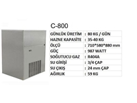 Termobuz C-800 60 Kg/Gün Kapasiteli Küp Buz Makinesi