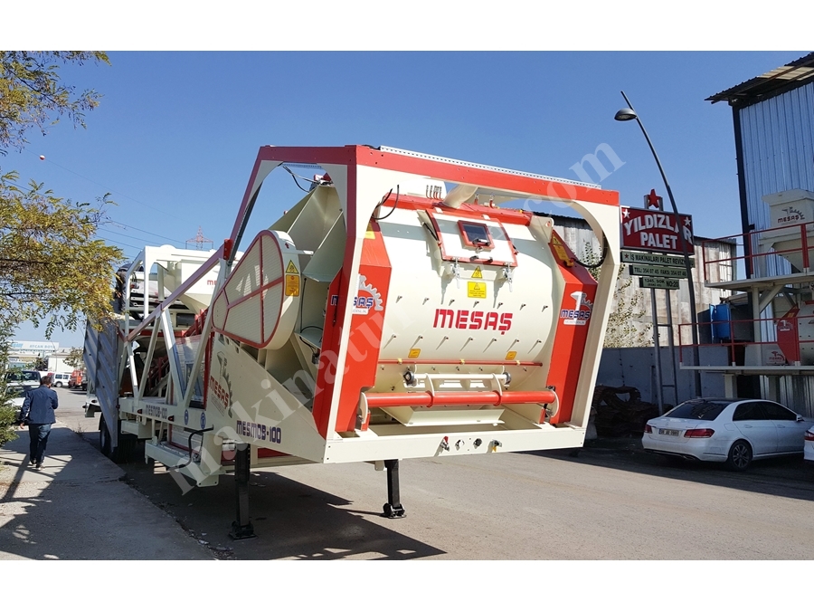 Centrale à béton mobile 100 m3/h