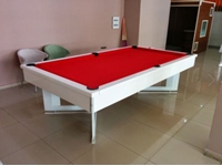 Red Cloth White American Pool Table - Lb-Kbam - 9