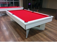 Red Cloth White American Pool Table - Lb-Kbam - 2