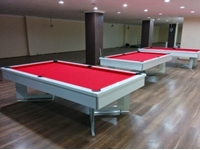 Red Cloth White American Pool Table - Lb-Kbam - 4