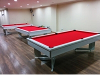 Red Cloth White American Pool Table - Lb-Kbam - 6