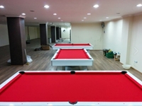 Red Cloth White American Pool Table - Lb-Kbam - 7