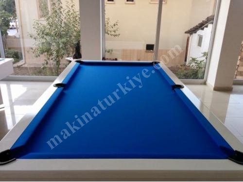 Mavi Çuhalı Beyaz Amerikan Bilardo Masası - Lb-Mbam