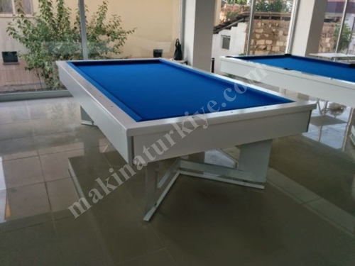 Mavi Çuhalı Beyaz Üç Top Bilardo Masası - Lb-Utb