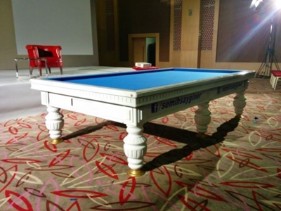 Mavi Çuhalı Beyaz Maç Bilardo Masası - Lb-Bmb - 3