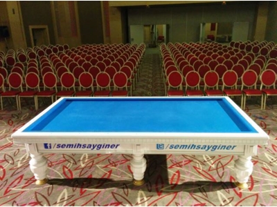 Mavi Çuhalı Beyaz Maç Bilardo Masası - Lb-Bmb - 2