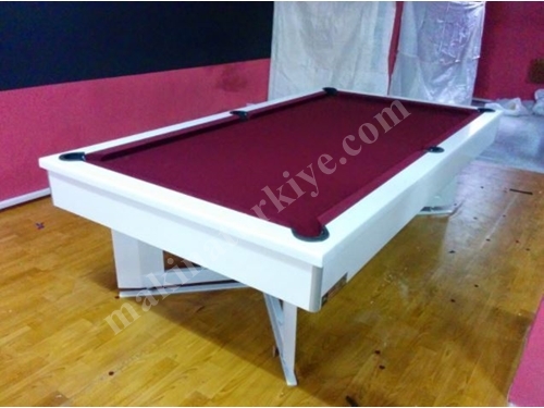 Bordo Çuhalı Beyaz Amerikan Bilardo Masası - Lb-Bbam