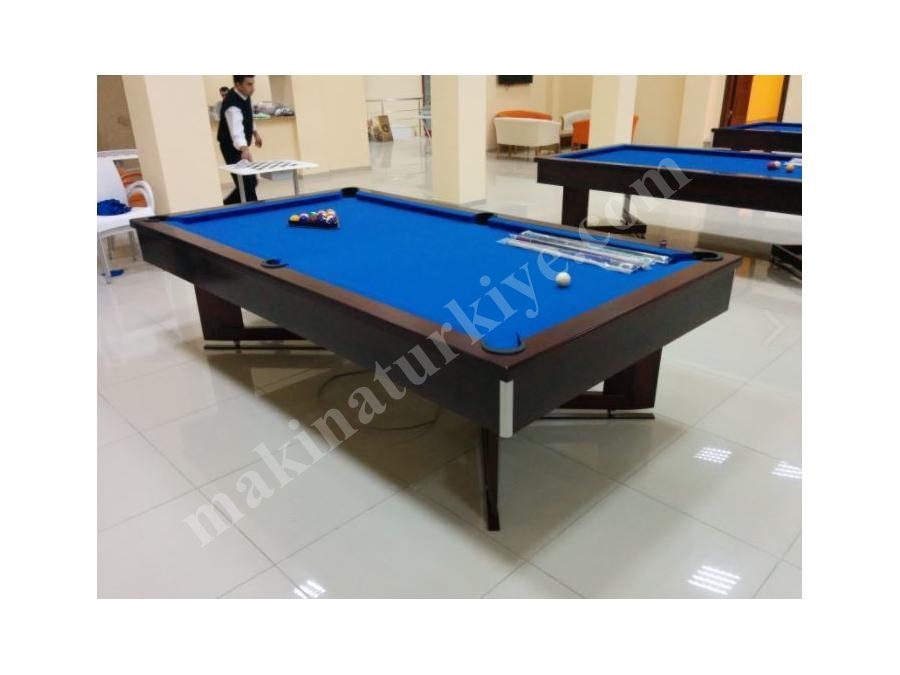 Mavi Çuhalı Kahverengi Amerikan Bilardo Masası - Lb-Kabm