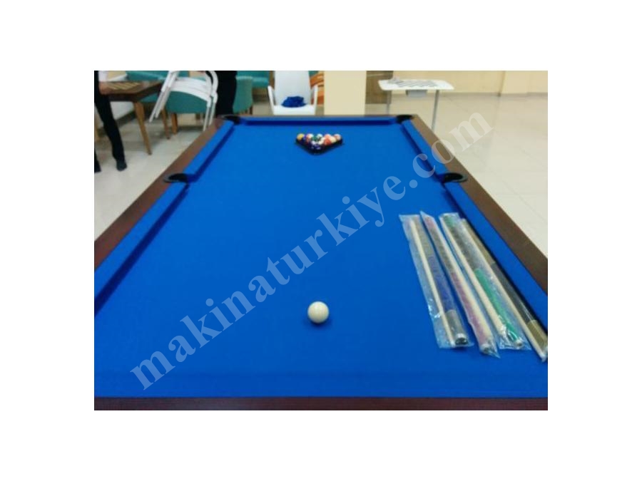 Mavi Çuhalı Kahverengi Amerikan Bilardo Masası - Lb-Kabm