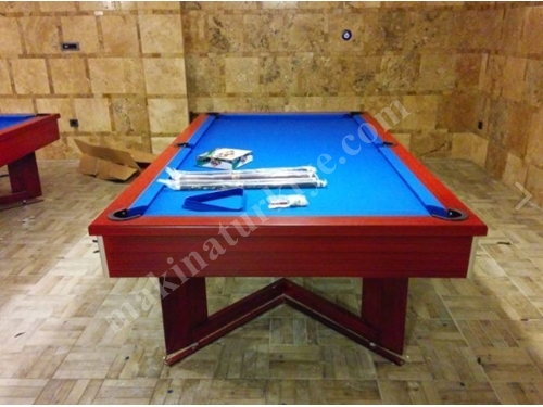 Mavi Çuhalı Kahverengi Amerikan Bilardo Masası - Lb-Ka1