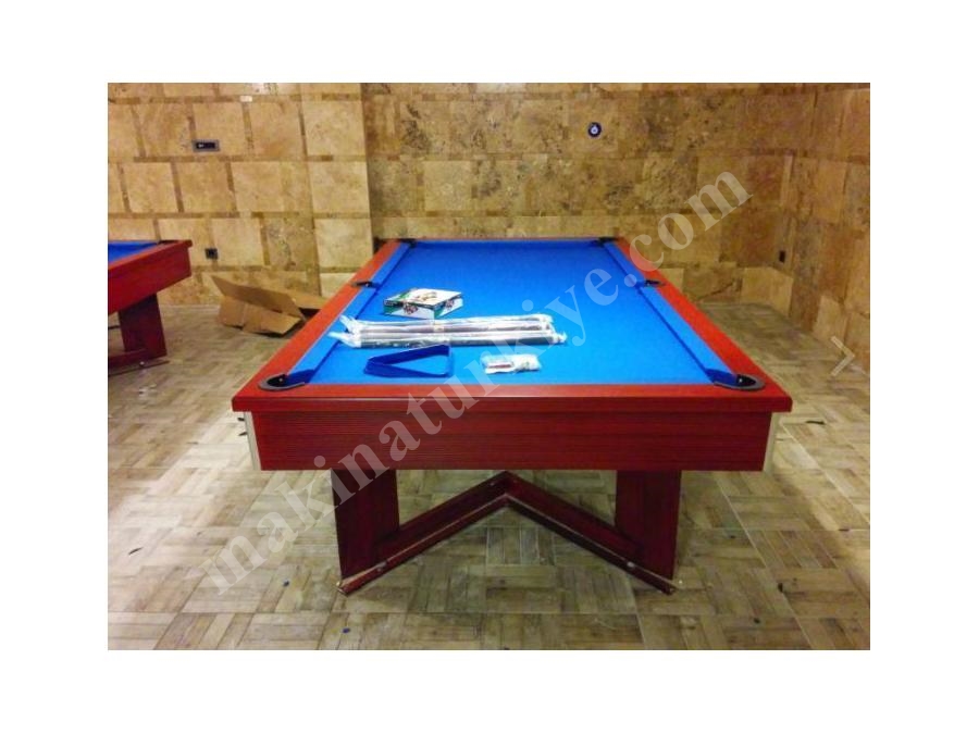 Mavi Çuhalı Kahverengi Amerikan Bilardo Masası - Lb-Ka1