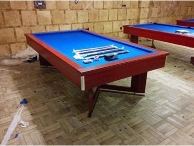 Mavi Çuhalı Kahverengi Üç Top Bilardo Masası - Lb-Utbm - 1