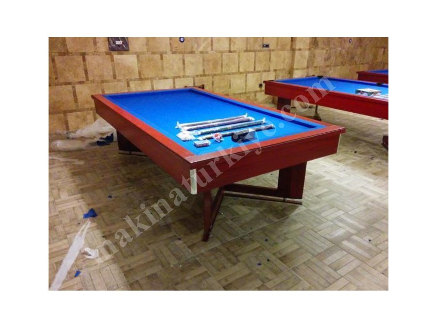 Mavi Çuhalı Kahverengi Üç Top Bilardo Masası - Lb-Utbm