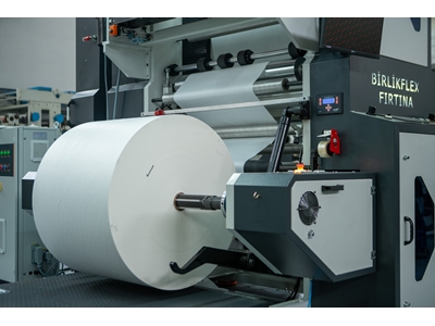 6 Renk (100 cm) Sleeve Sistem Stack Tip Flexo Baskı Makinası - 2