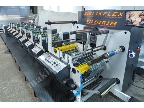 8 Color (50 cm) Sıralı Etiket Flexo Baskı Makinası