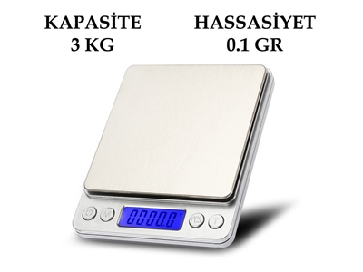 3000-0.1 Gram Dijital Hassas Terazisi  - 1