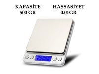 I2000 (500Gr) 0.01 Präzise Elektronik-Digital-Portable-Taschenwaage - 0