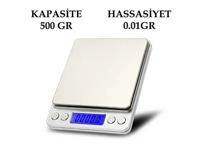 I2000 (500Gr) 0.01 Präzise Elektronik-Digital-Portable-Taschenwaage