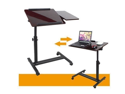 Yükseklik Ve Eğim Ayarlı Tekerlekli Mouse Bölmeli Laptop Sehpası - 1