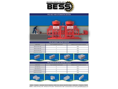 Parke (Briket-Bordür) Makinesi - Prs 402 Yarı Otomatik Mini Tesis  - 2