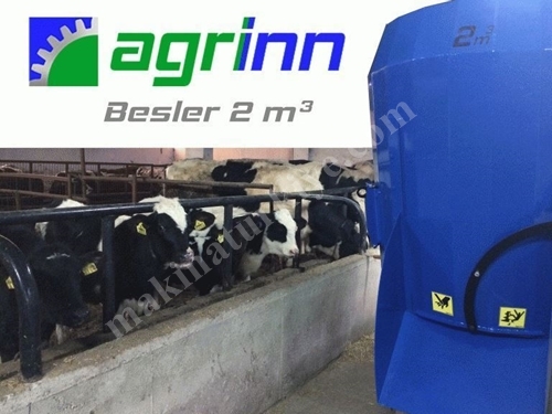 Besler 2M3 Dik Helezonlu Elektrikli Yem Karma Makinası