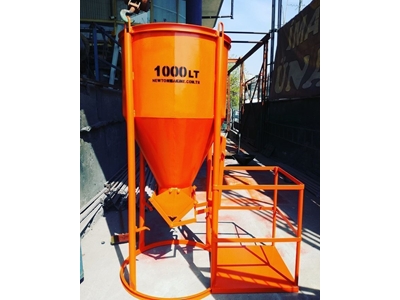 Hortumlu Personel Sepetli Kule Vinç Beton Kovası 1000 Litre - Newton Makine NKBAH1000 - 0