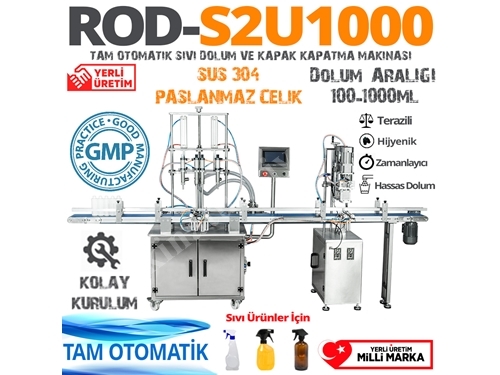 Rod-S2u1000 Tam Otomatik Sivi Dolum Makinası 