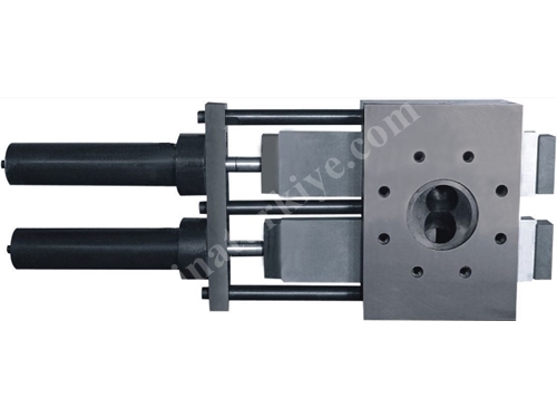 Система непрерывной фильтрации расплава с двойным слоем гидравлики