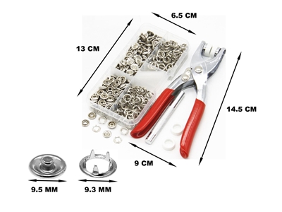 9.5 Mm Metal Çıt Çıt Takma Çakım Komple Seti - 2