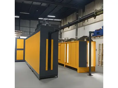 Four à peinture en poudre de type tunnel avec convoyeur