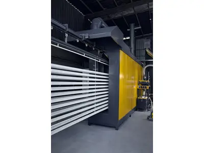 Four à peinture en poudre de type tunnel avec convoyeur