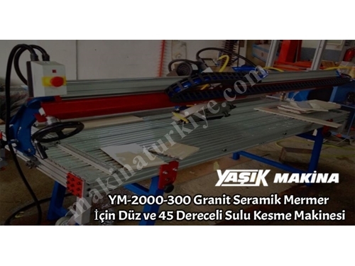 2,2 kW Granit, Sulu Seramik, Mermer İçin Düz Ve 45° Açılı Kesim Makinası 