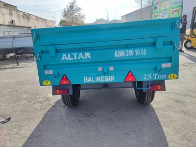 2.5 Ton Dubleks Lastikli Damperli Römork - 18