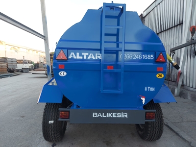 8 Ton Tandem Dingilli Galvaniz Su Tankeri - 6