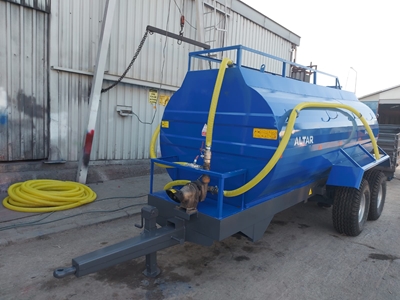 8 Ton Tandem Dingilli Galvaniz Su Tankeri - 0