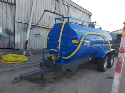 8 Ton Tandem Dingilli Galvaniz Su Tankeri - 5