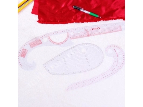 FRENCH CURVE 13 Piece Pattern Maker Template Tailor Textile Curve Ruler Set