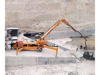 77-82 M3/Hour Capacity Diesel Engine Remote Controlled Concrete Pump with Boom - 5
