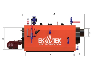 3 - 16 bar Druck 200 - 4.000 kg / Stunde Dampfkessel mit Mischdruck - 7