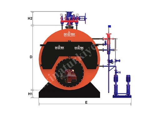 Паровой котел на жидком газе с мощностью 175 - 32 000 кг/час