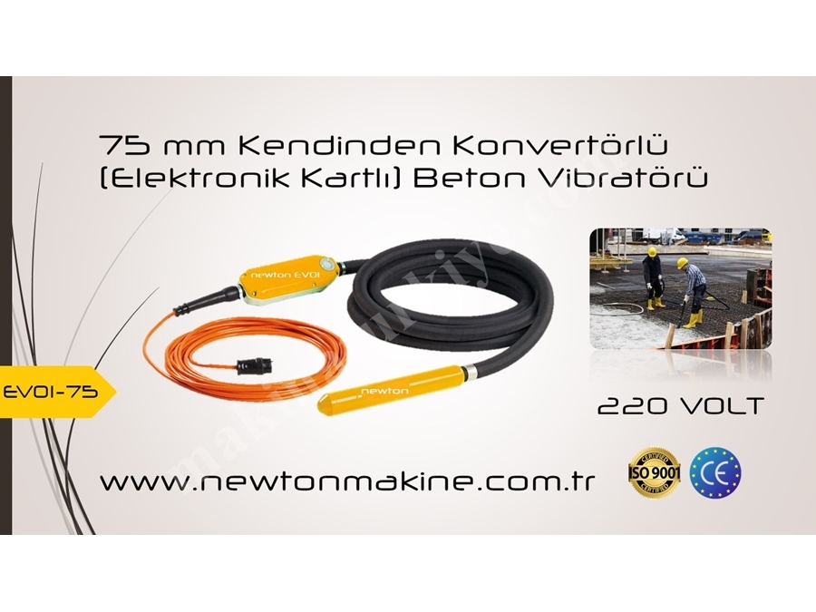 Beton Vibratörü 75 Mm Şişe Çapı - Newton Makine Ev01-75