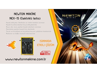 Elektrikli Isıtıcı 15 Kw (İnşaat Sera Fabrika Ortamı Isıtma Fanı) - Newton Makine Nex-15 - 0